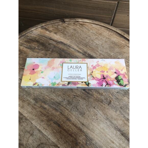 Laura Geller Sweet As Sugar 12 Multi-Finish Eyeshadows Highlighter Blush Palette - Picture 1 of 6